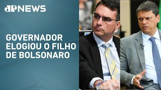 Tarcísio de Freitas descarta a possibilidade de Flávio desistir da corrida eleitoral
