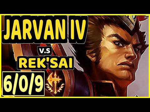 YAMPI (JARVAN IV) vs REK'SAI - 6/0/9 KDA JUNGLE GAMEPLAY - BR Ranked GRANDMASTER