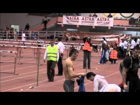 Mens' 60m Hurdles Finals. The 2011 Romanian Indoor Nationals