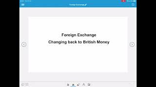 Foreign Exchange: changing back to British money