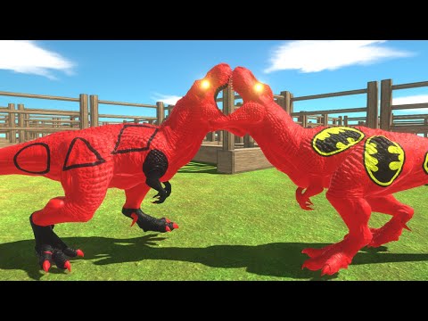 SQUID GAME T REX DEATH RUN - Animal Revolt Battle Simulator