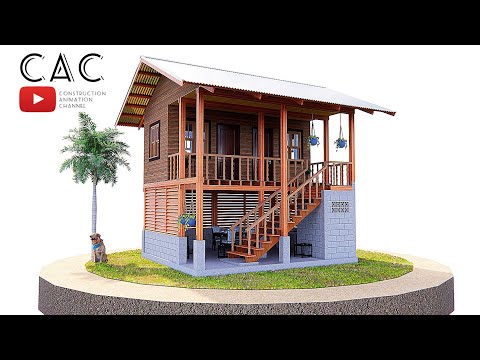 Simple Farmhouse | Tropical House | 5x6m | Two Bedroom