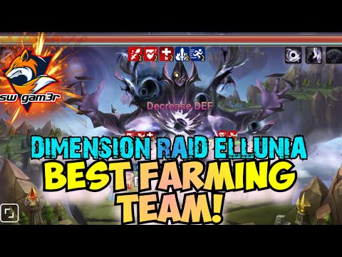 DIMENSION RAID (ELLUNIA) FAST AND SAFE TEAM! summoners war