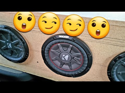 Best Shallow Mount subs Kicker Comp R.T. Demo In a Custom Ported box !!!