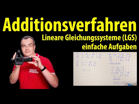 Addition methods - linear systems of equations - simple exercises | Lehrerschmidt
