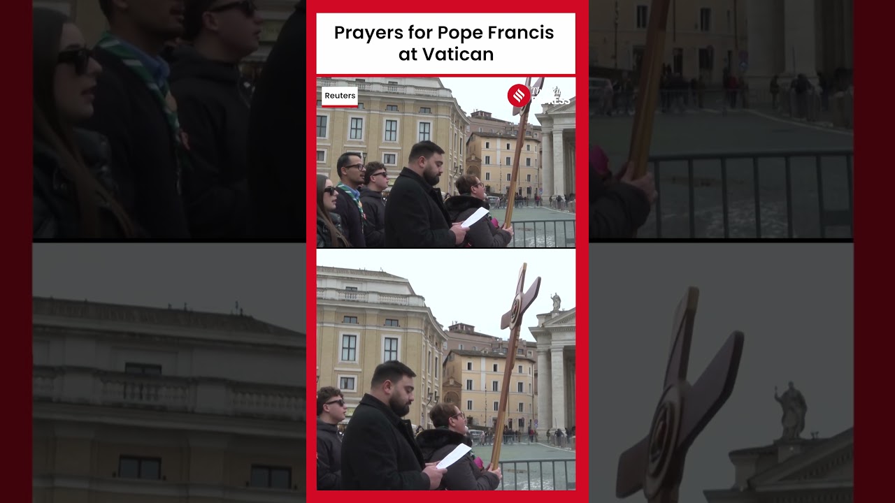 Vatican Tourists Pray for Pope Francis Amid Health Battle