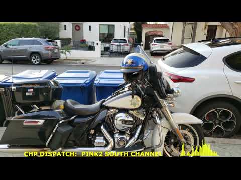 CHP Motor Officer Sepulveda talks about his Harley Davidson following a CHP Pursuit on 14-DEC-2022