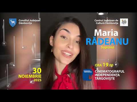 Maria Rădeanu vă invită la concertul ,,𝐑𝐨𝐦𝐚̂𝐧𝐢𝐚 𝐢̂𝐧 𝐢𝐧𝐢𝐦𝐢 𝐬̦𝐢 𝐧𝐨𝐭𝐞’’ 🇷🇴❤️🎶