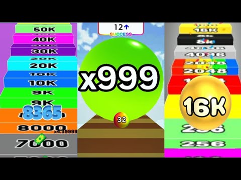 live : Satisfying Mobile Games vs Number Master vs Calculate Balls vs Ball Run 2048 - iOS, Android