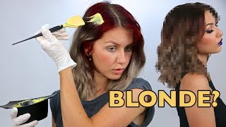 Trying to dye my hair Blonde and Failing Miserably