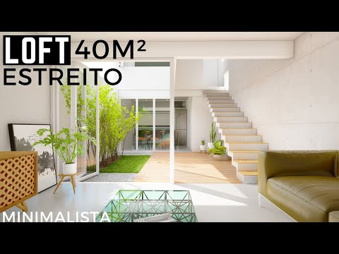 LOFT ESTREITO 4X10 METROS MINIMALISTA