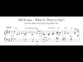 Bill Evans - What Is There to Say? - Piano Transcription (Sheet Music in Description)