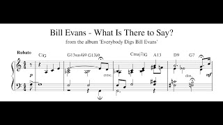 Bill Evans - What Is There to Say? - Piano Transcription (Sheet Music in Description)
