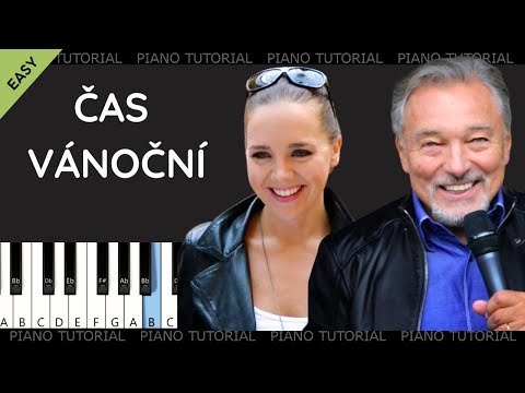 Karel Gott a Lucie Vondráčková - Čas vánoční (piano tutorial | klavír | akordy | noty)