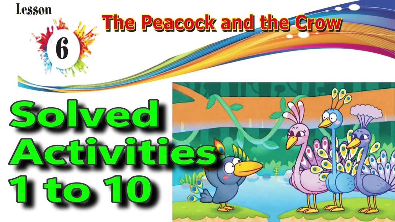 The Peacock and the Crow/ Chapter 6/class 6th/ #PSEB/Activities 1 to 10