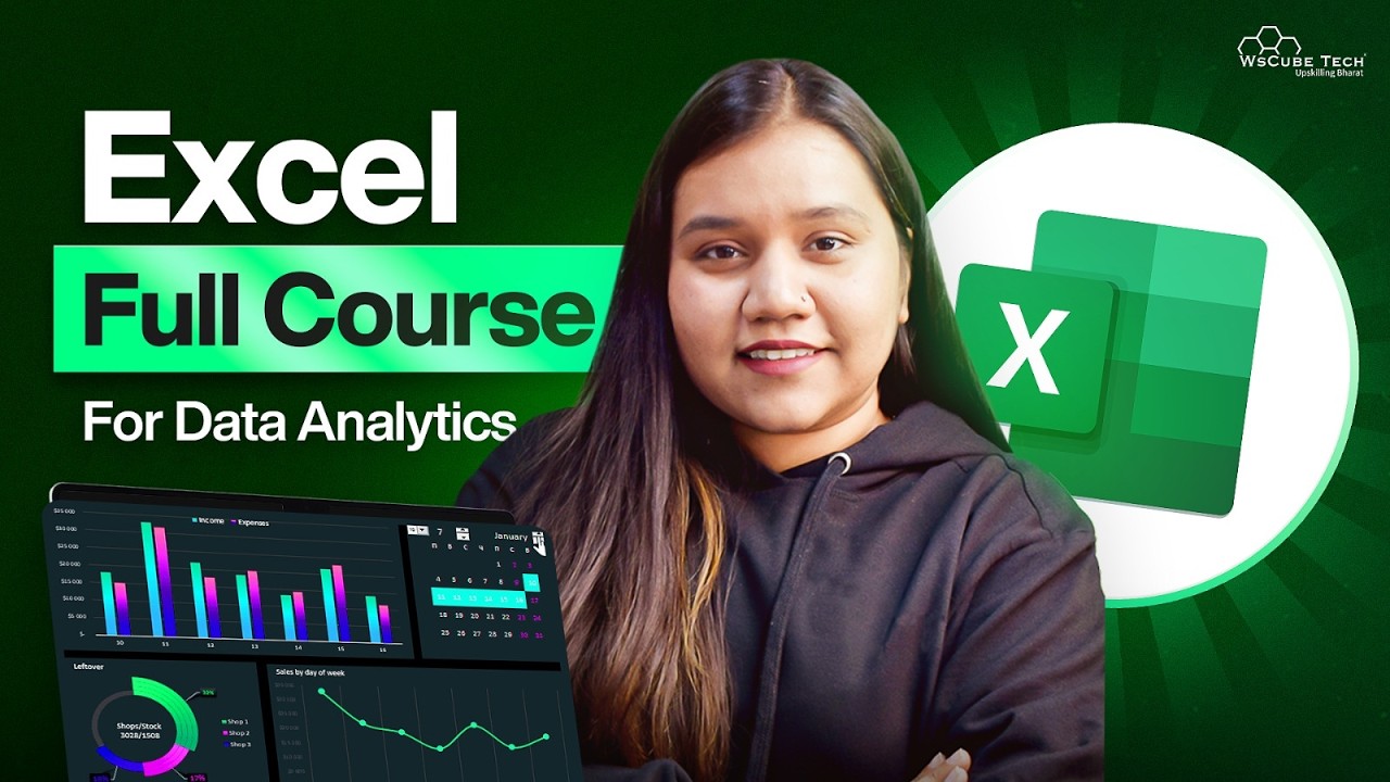 Excel Full Course for Data Analysis with Projects [ 2 Hours] | Excel Tutorial 2024