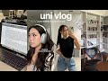 UNI VLOG 📝 8+hrs of study, realistic days, study & productivity tips, long days on campus, burnout