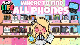 WHERE TO FIND ALL PHONES IN TOCA LIFE WORLD ** INCLUDING ALL FREE PHONES