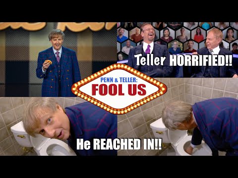 Most DISGUSTING magic trick EVER PERFORMED on Penn & Teller Fool Us! Mac King eats out of a toilet??