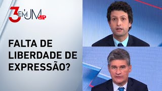 Ghani e Piperno discutem sobre suspensão de contas pelo X, ainda bloqueado pelo STF
