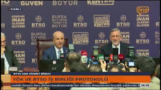 YÖK VE BTSO ARASINDA İŞ BİRLİĞİ PROTOKOLÜ