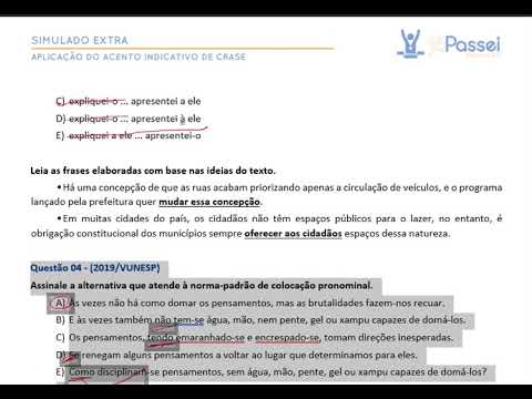 Resolvendo Simulado de Pronomes 1