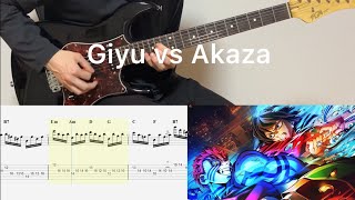 Demon Slayer Infinity Castle OST - Giyu vs Akaza (guitar cover with tabs & chords)