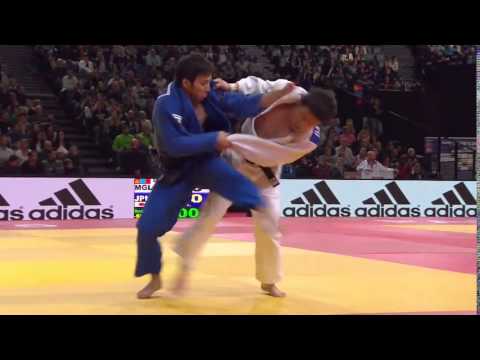 Takato Naohisa JPN throws Dashdavaa MGL for ippon at #JudoParis2015. He will face