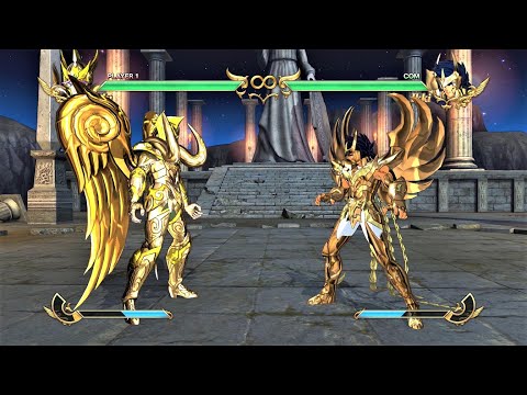 Aries Mu God Cloth vs Phoenix Ikki God Cloth (Hardest AI) - Saint Seiya: Soldiers' Soul