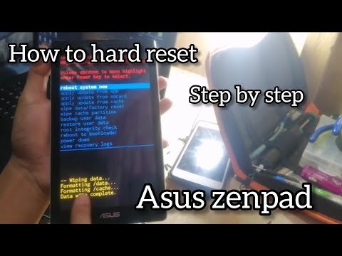 How to hard reboot/reset ASUS zenPad step by step