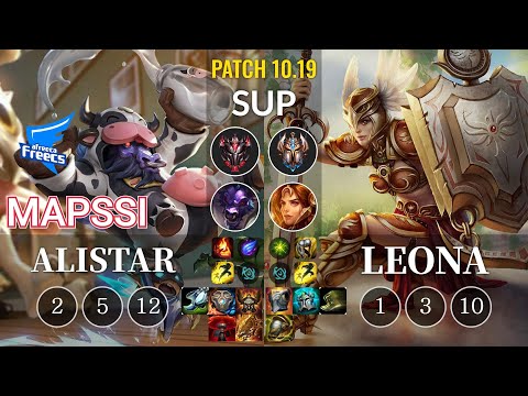 AF MapSSi Alistar vs Leona Sup - KR Patch 10.19