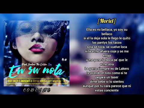 Baby Rasta X Anonimus X Bryant Myers X Noriel X Brytiago - En Su Nota (LETRA)