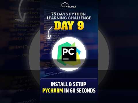 Install PYCHARM in 60 Seconds on Windows Latest Version  | Day 9 75 Python Learning shorts