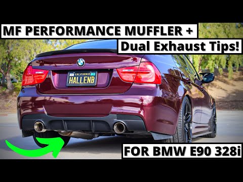 MagnaFlow Performance Muffler with Dual Exhaust Tip Set-Up On MY BMW E90 328i N52!