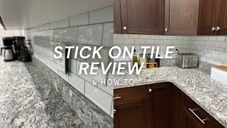 Stick On Tile Backsplash One Year Review // How To // Art3D