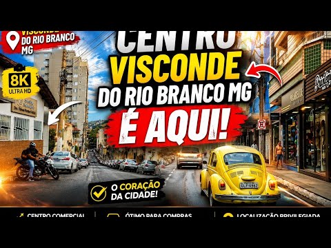 SENSACIONAL! Conheça o Centro de Visconde do Rio Branco MG. Eterna PRINCESA DOS CANAVIAIS 