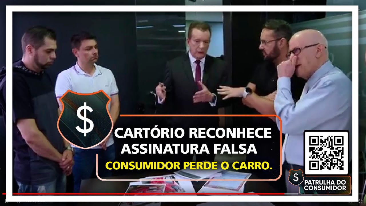 CARTÓRIO RECONHECE ASSINATURA FALSA E CONSUMIDOR PERDE O CARRO.