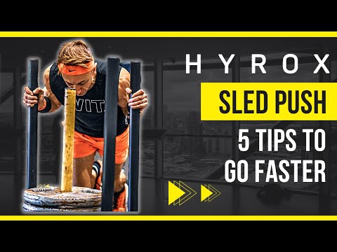 hyrox sled push tips to go faster in your next hyrox race // hyrox training tips