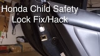 7th Gen Honda Accord Rear Door Child Lock Fix & Hack with Trim Removal in 1080p