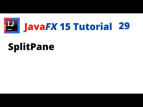 JavaFX 15 Tutorial 29 - SplitPane