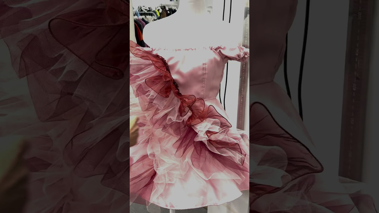 パリコレのようなモードドレスなアイドル衣装『シンデレラ宣言』RINAさん生誕衣装の制作ハイライトです　#アイドル衣装制作　#アイドル衣装