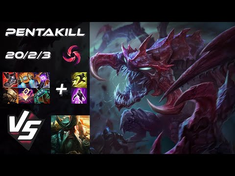 TOP Cho'Gath vs Gangplank [PENTAKILL] - EU Grandmaster Patch 25.24