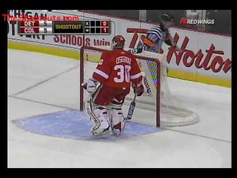Wojtek Wolski (COL) vs. Chris Osgood (DET) Shootout February 15, 2009