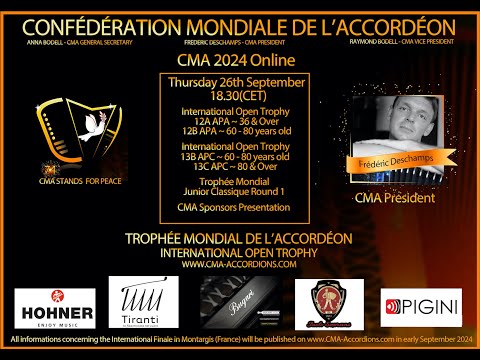 CMA ONLINE 2024 - Thursday 26th of September - 18.30 CET