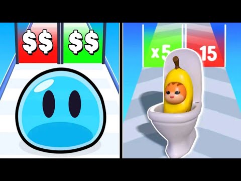 ⭐Slime Run Race vs Merge Master: Monster Run 3D⭐All Level Gameplay  (Android, iOS)