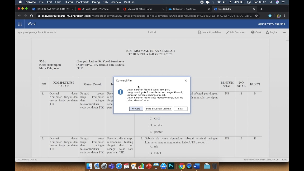 mengkonversi format file doc ke format file docx