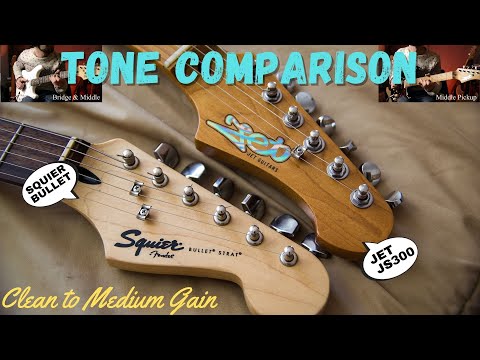 JET JS 300 VS SQUIER BULLET HSS | Just TONES ! Clean to Overdrive | How do they compare ?