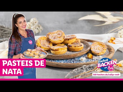 Süße kleine Puddingtörtchen | Pasteis de Nata | Rezepte für Lidl von Sallys Welt