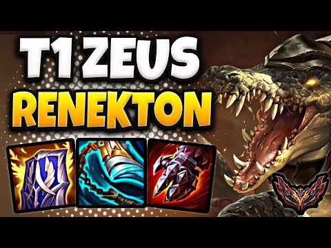 T1 Zeus Renekton vs Gnar [ TOP ] Patch 14.14 Korea Grandmaster ✅