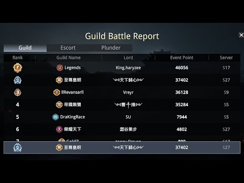Guild Event 10 October 2023 Guild Escort ( S5 S9 S17 S27 ) - Dynasty Legends 2